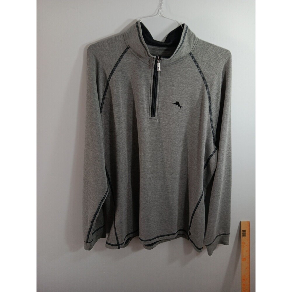 Tommy Bahama Flipshore Half-Zip Sweatshirt Blue Gray Mens size XL